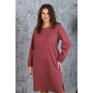 Платье женское "Авантюра-1" футер 2-х нитка с лайкрой (последний размер) бордовый 48,50,56