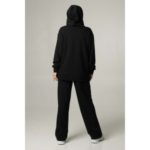 Костюм двойка женский К231 футер 3-х нитка петля (последний размер) черный 52,54