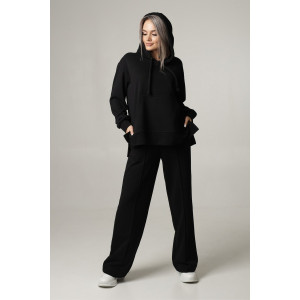 Костюм двойка женский К231 футер 3-х нитка петля (последний размер) черный 52,54