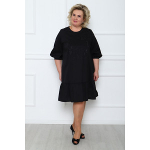 Платье женское "Таяна" С-5280 трикотаж (р-ры: 46-60) черный