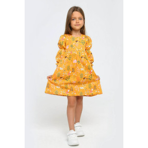 Платье детское "Жюли-8" кулирка (р-ры: 98-134) горчица