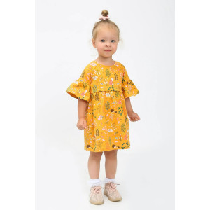 Платье детское "Рози-2" кулирка (р-ры: 92-134) горчица