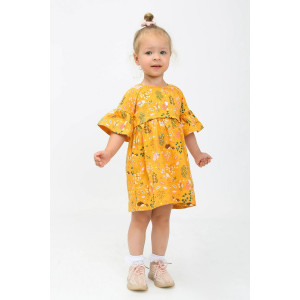 Платье детское "Рози-2" кулирка (р-ры: 92-134) горчица