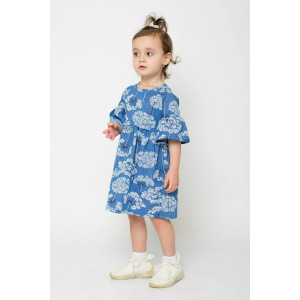 Платье детское "Рози-6" кулирка (р-ры: 92-134) джинсовый