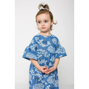 Платье детское "Рози-6" кулирка (р-ры: 92-134) джинсовый