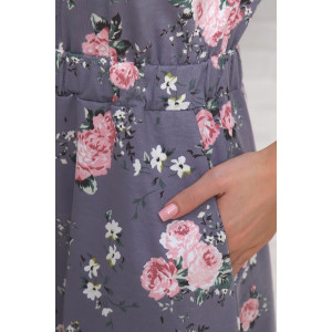 Платье женское №57142 кулирка (р-ры: 48-56) сирень-розовый