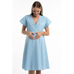 Сорочка для беременных М-78Н "Новая жизнь" бязь (р-ры: 44-60) голубой