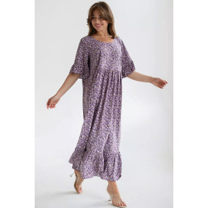 Платье женское "Любава" штапель (р-ры: 46-64) фиолетовый