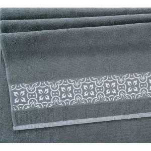 Полотенце махровое "Мозаика" серый