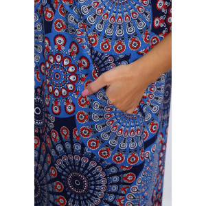 Платье женское П-622 "Велеса" кулирка (р-ры: 46-64) синий