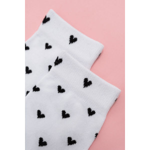 Носки женские "Сердечки" - упаковка 3 пары белый