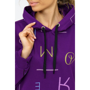 Костюм двойка женский 943 футер с лайкрой (р-ры: 42-56) фиолетовый