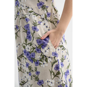 Платье женское 1921-П-л "Кострома 2" полулён (р-ры: 46-56) фиолетовый