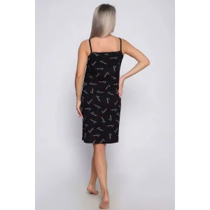 Сорочка женская 925 "Love" кулирка (р-ры: 44-54) черный Сорочка женская 925 "Love" кулирка (р-ры: 44-54) черный