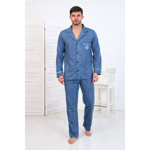 Пижама мужская 9194б кулирка (последний размер) джинс 48