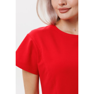 Платье женское П181 футер 2-х нитка пенье (р-ры: 44-60) красный