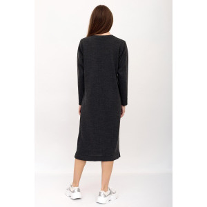 Платье женское "Евгения" вязаное полотно (последний размер) серый 44-46
