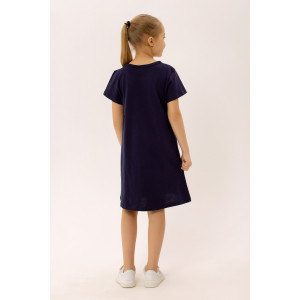 Платье детское "Мульти" ФЛ-3 кулирка (р-ры: 134-158) темно-синий