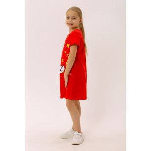 Платье детское "Мульти" ФЛ-3 кулирка (р-ры: 134-158) красный