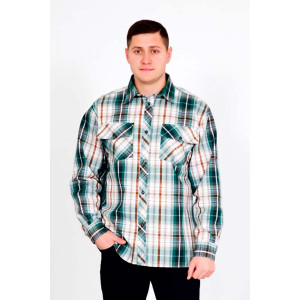 Рубашка мужская "Д/Р" 1871 шотландка (последний размер) 41,45,48,49