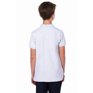 Рубашка-поло школьная "Артем" пике (последний размер) меланжево-бежевый 128