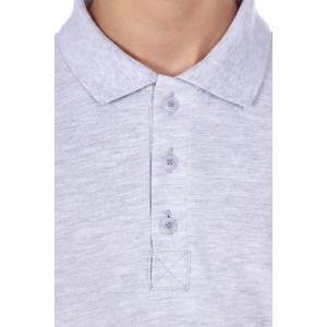 Рубашка-поло школьная "Артем" пике (последний размер) меланжево-бежевый 128