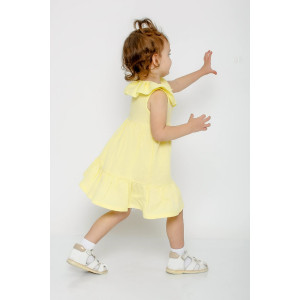Платье детское "Тома-2" муслин (последний размер) светло-жёлтый 122