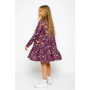 Платье детское "Наденька-23" кулирка (последний размер) сливовый 128