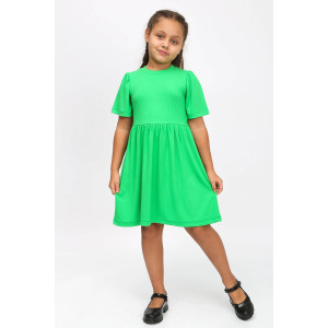 Платье детское "Илма-4" кашкорсе (последний размер) зеленый 140,146