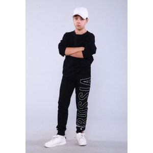 Брюки детские "Лига" футер 2-х нитка (р-ры: 140-176) черный Брюки детские "Лига" футер 2-х нитка (р-ры: 140-176) черный