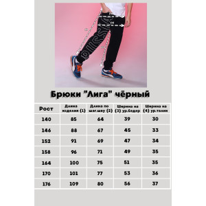 Брюки детские "Лига" футер 2-х нитка (р-ры: 140-176) черный Брюки детские "Лига" футер 2-х нитка (р-ры: 140-176) черный