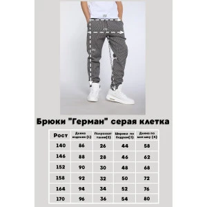 Брюки детские "Герман" жаккардовое трикотажное полотно (р-ры: 140-170) серая клетка Брюки детские "Герман" жаккардовое трикотажное полотно (р-ры: 140-170) серая клетка