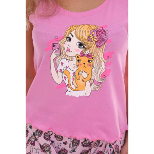 Пижама женская "Флирт" кулирка (последний размер) розовый 44,48