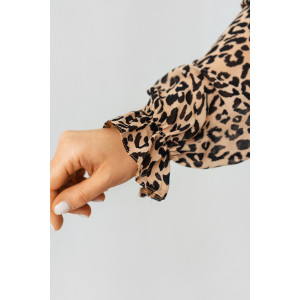 Платье женское П 321 шифон (р-ры: 42-56) леопард