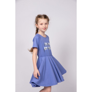 Платье детское №81228 кулирка (р-ры: 98-134) лавандовый