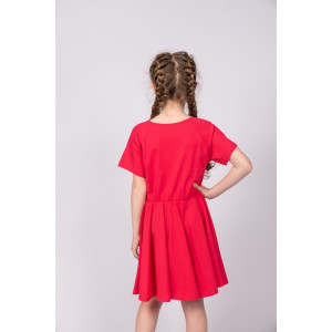 Платье детское №81228 кулирка (р-ры: 98-134) малиновый