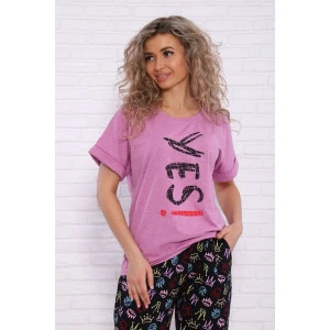 Костюм двойка женский "Yes" кулирка (р-ры: 48-62) сирень Костюм двойка женский "Yes" кулирка (р-ры: 48-62) сирень