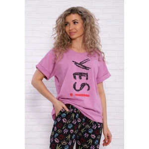 Костюм двойка женский "Yes" кулирка (р-ры: 48-62) сирень Костюм двойка женский "Yes" кулирка (р-ры: 48-62) сирень