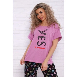 Костюм двойка женский "Yes" кулирка (р-ры: 48-62) сирень Костюм двойка женский "Yes" кулирка (р-ры: 48-62) сирень