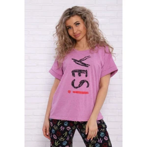 Костюм двойка женский "Yes" кулирка (р-ры: 48-62) сирень Костюм двойка женский "Yes" кулирка (р-ры: 48-62) сирень