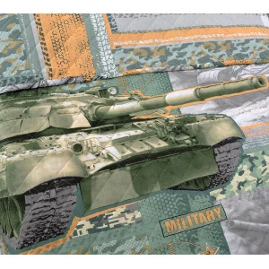 Покрывало стеганое детское поплин "Танк" Покрывало стеганое детское поплин "Танк"