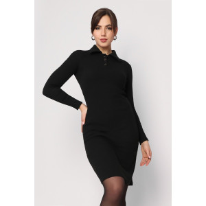 Платье женское "Интеллект" кашкорсе (р-ры: 42-50) черный