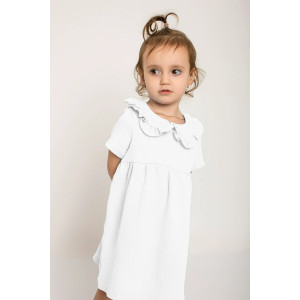 Платье детское "Тася-4" муслин (р-ры: 86-122) белый