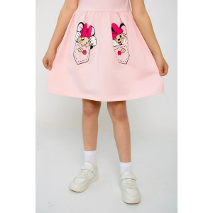 Платье детское "Николь-1" кулирка с лайкрой (р-ры: 92-134) розовый