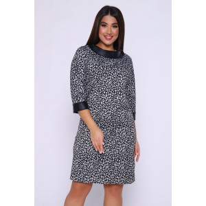Платье женское №32722 жаккард (последний размер) леопард-черный 50 Платье женское №32722 жаккард (последний размер) леопард-черный 50