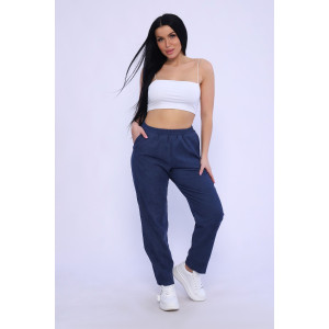 Брюки женские №82051 микровельвет (последний размер) индиго 44,46 Брюки женские №82051 микровельвет (последний размер) индиго 44,46