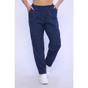 Брюки женские №82051 микровельвет (последний размер) индиго 44,46 Брюки женские №82051 микровельвет (последний размер) индиго 44,46