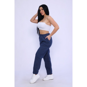 Брюки женские №82051 микровельвет (последний размер) индиго 44,46 Брюки женские №82051 микровельвет (последний размер) индиго 44,46