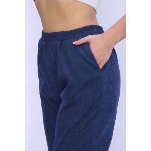 Брюки женские №82051 микровельвет (последний размер) индиго 44,46 Брюки женские №82051 микровельвет (последний размер) индиго 44,46