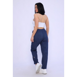 Брюки женские №82051 микровельвет (последний размер) индиго 44,46 Брюки женские №82051 микровельвет (последний размер) индиго 44,46